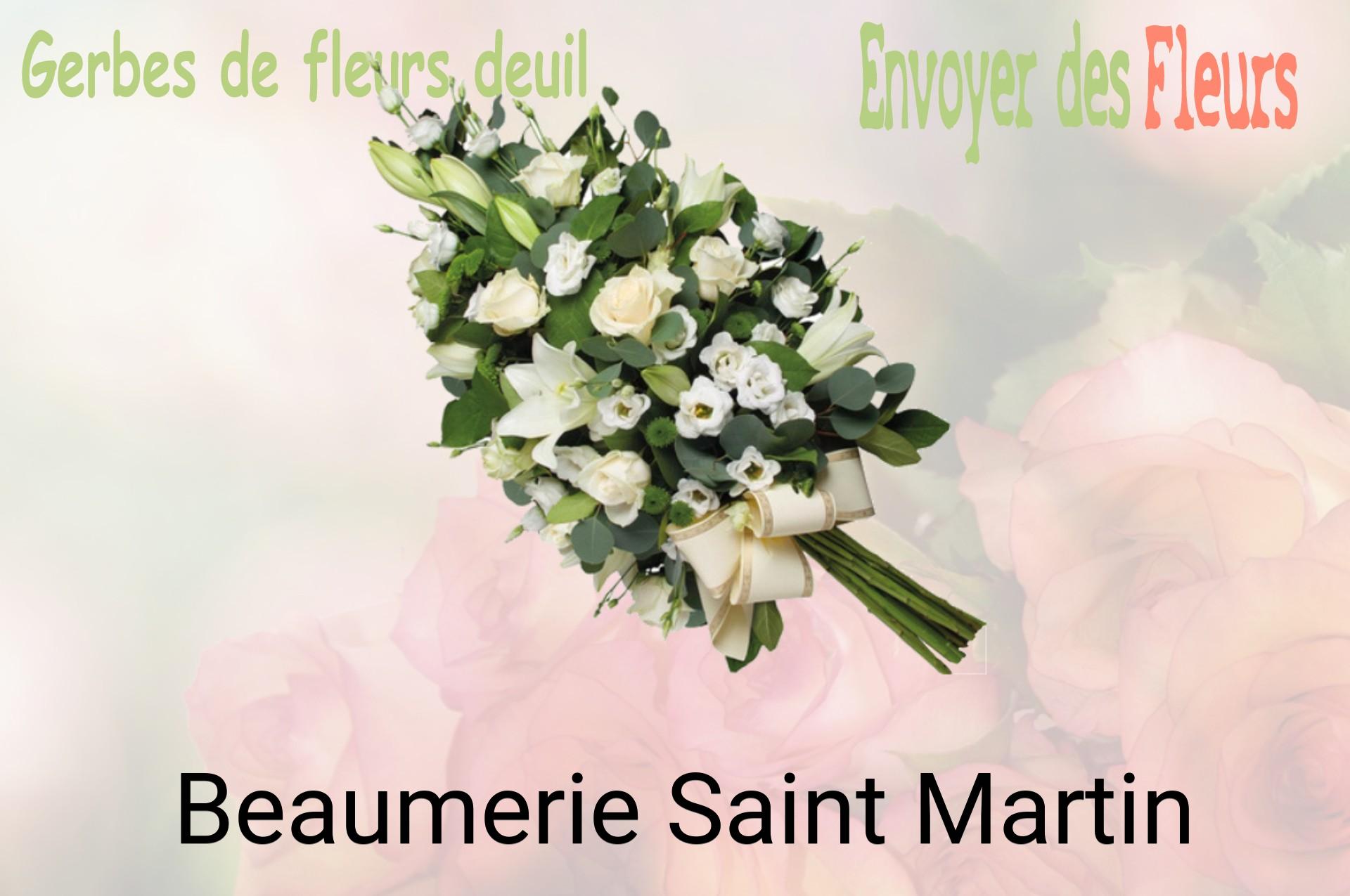 Gerbe de fleurs de deuil livrée à Beaumerie-Saint-Martin